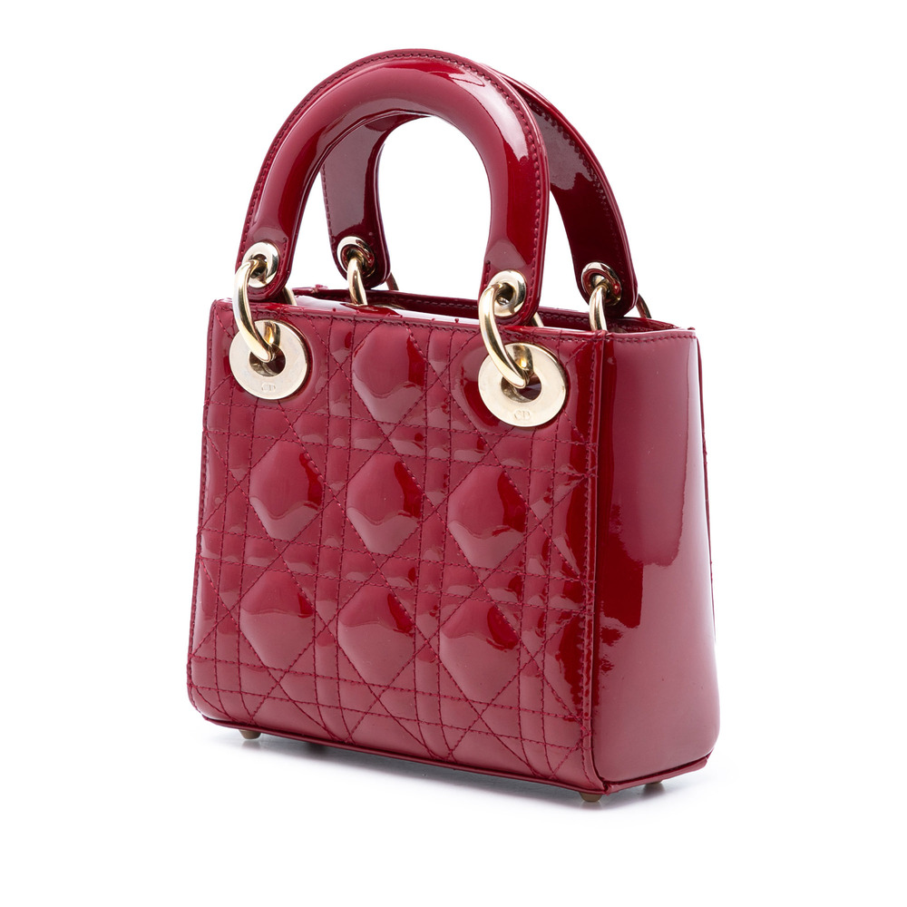 Pre-Loved Dior Mini Patent Cannage Lady Dior - Picture 2 of 8